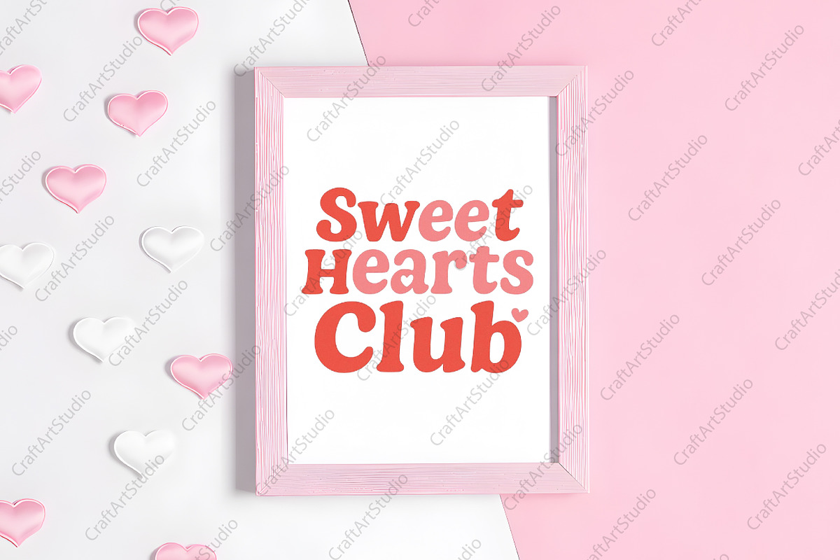Valentine Sweet Hearts Club PNG, an Illustration by CraftArtStudio (Photo 4 of 4)