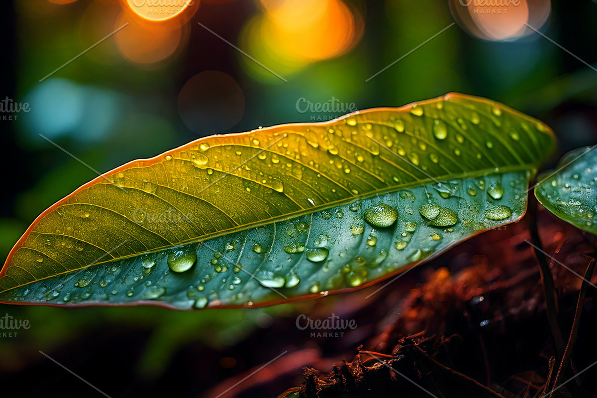 40 Rain in the forest, close up, a Background Photo by Design_Planet (Photo 2 of 14)