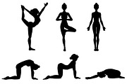 26 Yoga poses. Silhouettes. Part 1, a Healthcare Illustration by tamara.comotomka (Thumbnail 3 of 3)