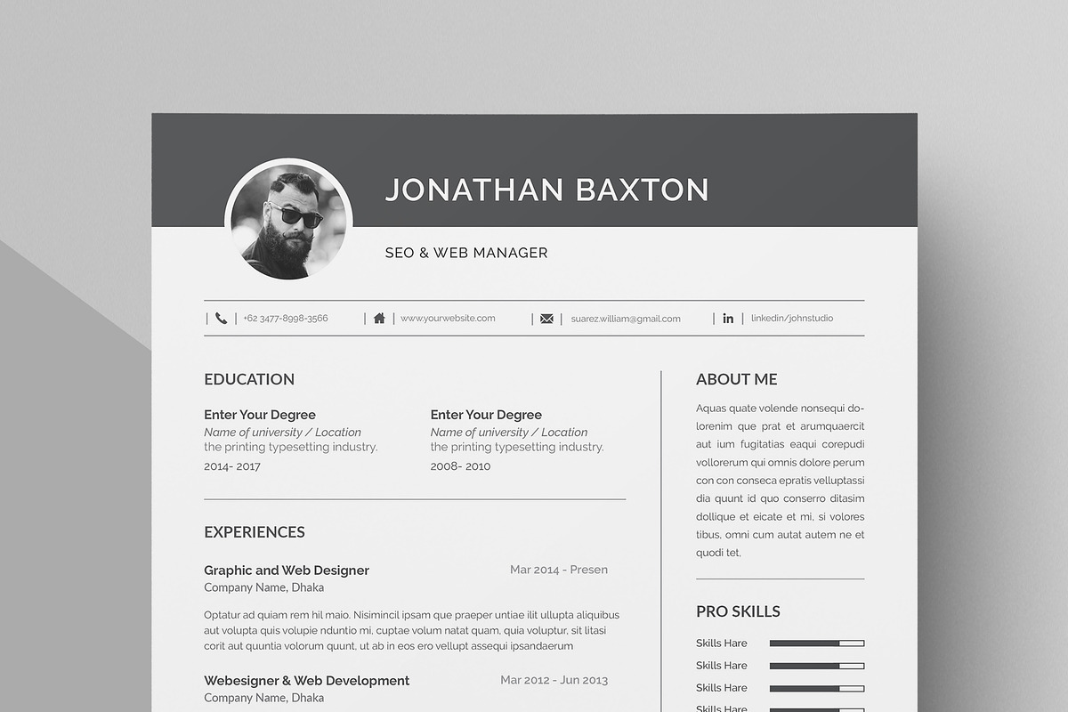 Resume, a Resume Template by Brochure-Market (Photo 2 of 3)