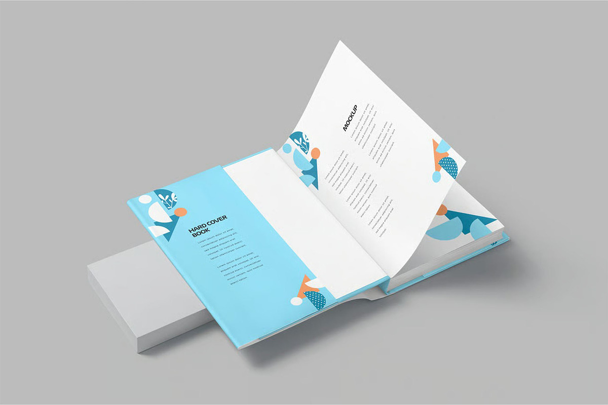 A4-A5 Hardcover Book Mockups, an Advertising Mockup by megostudi0 (Photo 3 of 7)