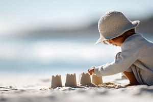 Young girl in a sun hat and sweater, a Person Photo by MistyDay