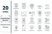 Augmented Reality Line Icon Set, an Object Graphic by Aimagenarium@gmail.com (Thumbnail 1 of 3)