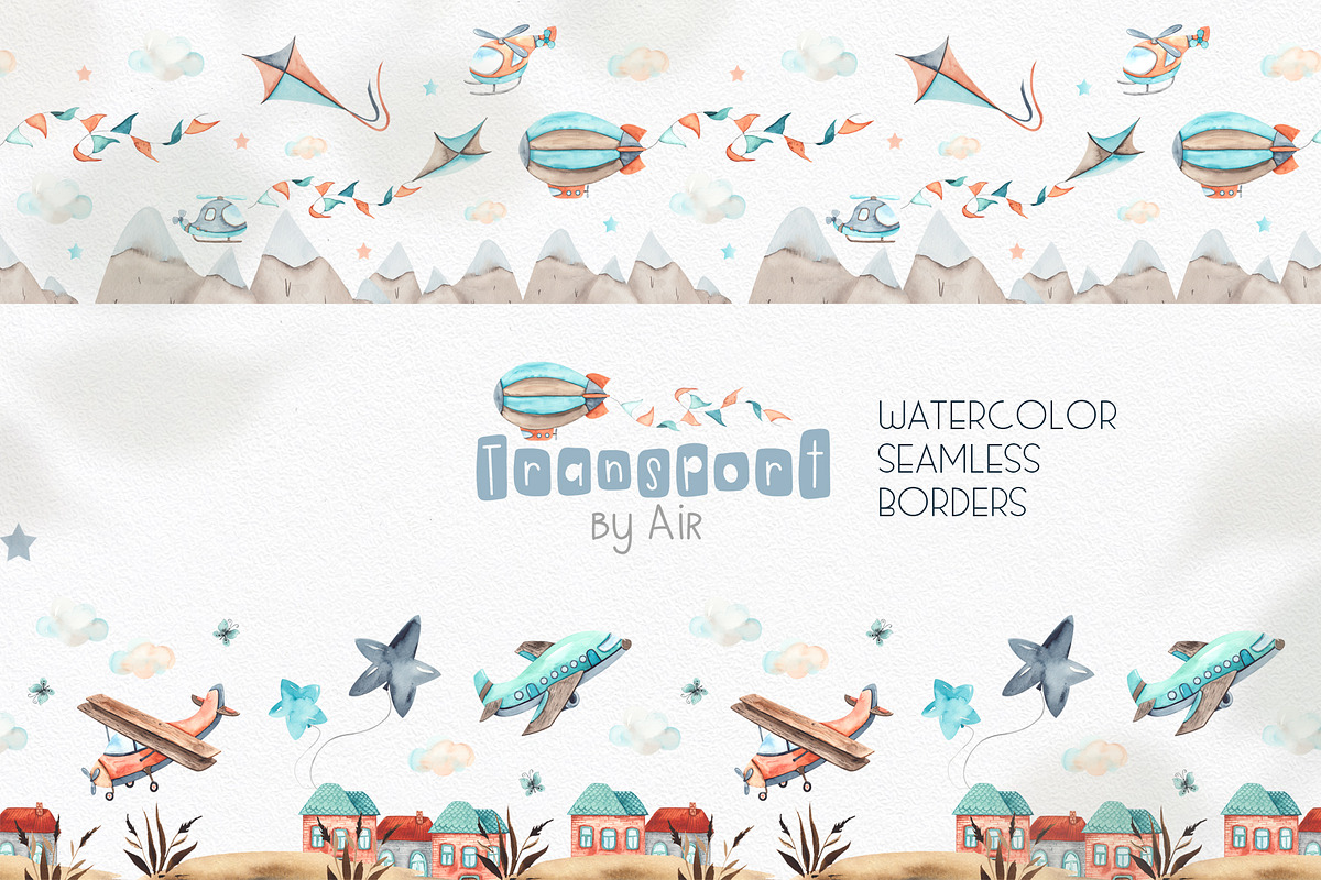 Watercolor Transport by air, an Object Graphic by Ana-Sakuta (Photo 5 of 17)