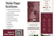 Burgundy Old Money Wedding Website, a Landing Page Template by Everyday Perfection (Thumbnail 2 of 10)