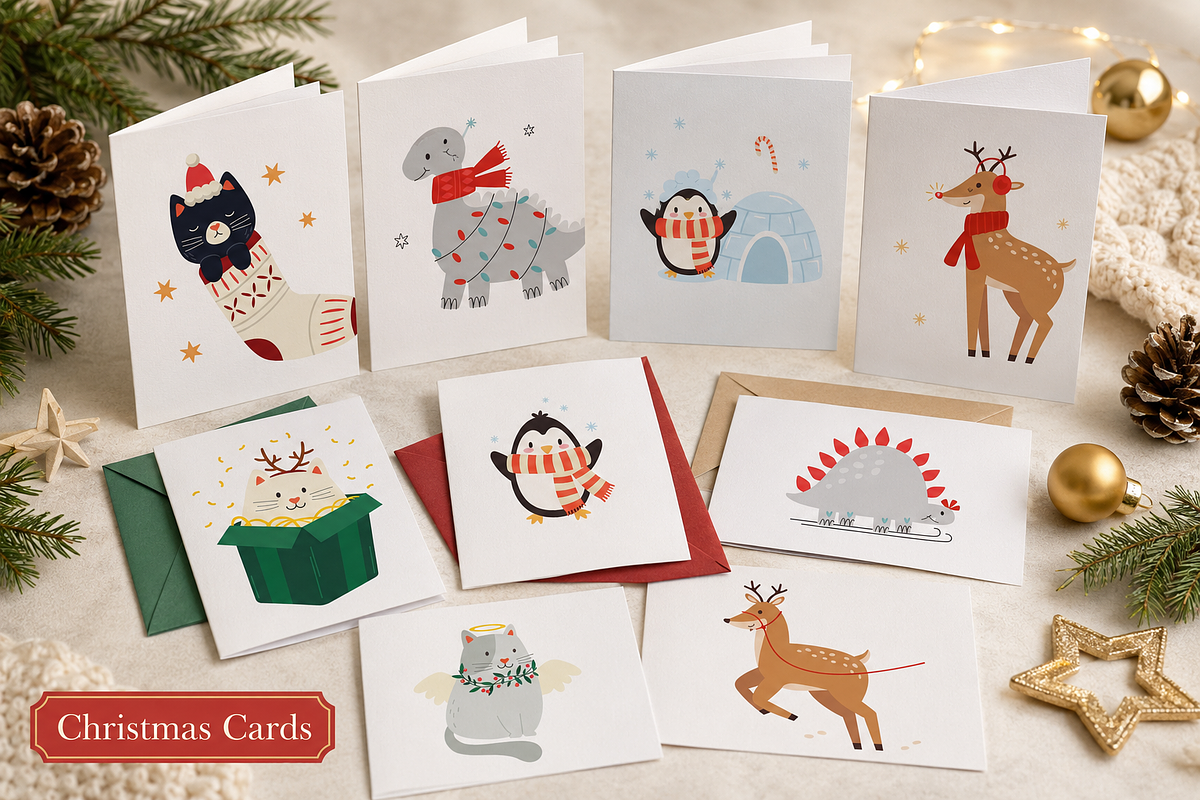 Christmas Animals Illustrations, a Seasonal Illustration by Anna Studio (Photo 3 of 12)