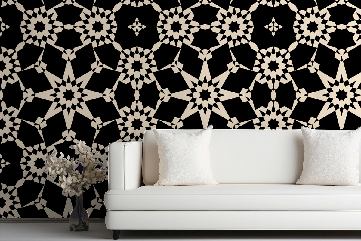 Arabic Star Geometric Pattern, a Wallpaper Graphic by MalyskaStudio (Photo 4 of 5)