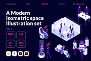 Isometric Space Illustration, a Technology Illustration by Pixelz Studio (Thumbnail 1 of 6)
