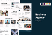 Business Agency Website Template, a Landing Page Template by Glyphminds Studios (Thumbnail 1 of 3)