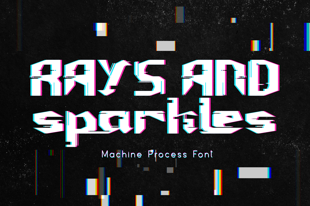 Machine Process - Glitch Font, a Sans Serif Font by 177Studio (Photo 4 of 8)