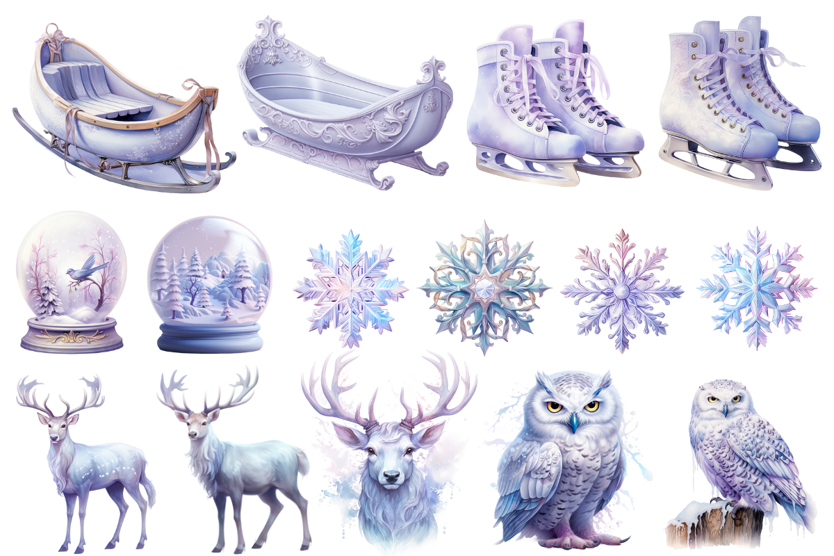 Pastel Snowy Watercolor Sublimation, an Object Illustration by Digital Xpress (Photo 3 of 3)