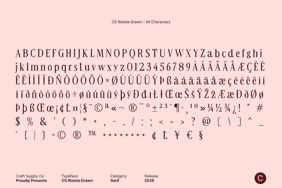 CS Ristela Drawn, a Serif Font by Craft Supply Co. (Photo 8 of 8)