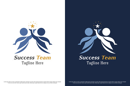 Success Teamwork Logo Design Vector