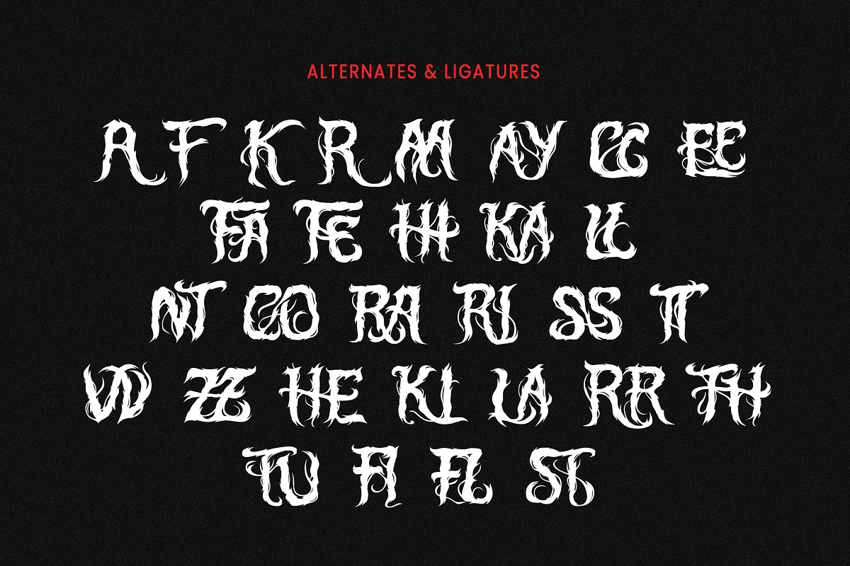 Vision Of Sorrow, a Blackletter Font by HATFSTUDIO (Photo 9 of 9)