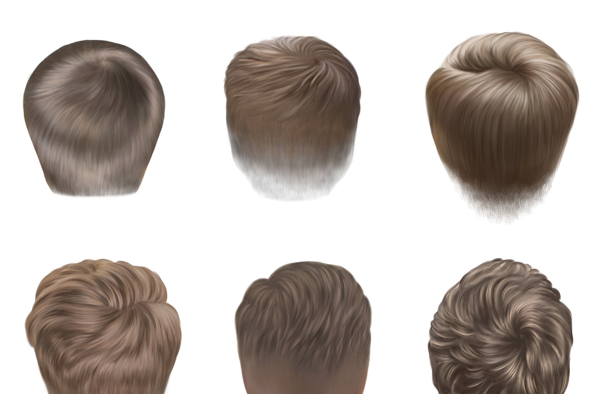 Hair Clipаrt, Men's Hairstyles, an Illustration by Elenbushe (Photo 7 of 11)