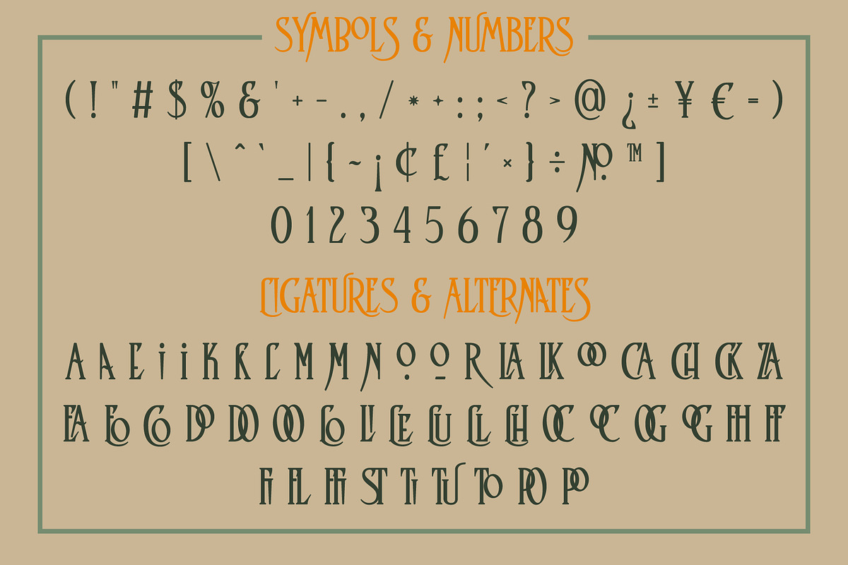 Irish Poem - Ligature Display Font, a Font by Bart Wesolek (Photo 3 of 6)