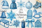Christmas Blue Clipart PNG, an Illustration by DreamPrint404 (Thumbnail 1 of 3)