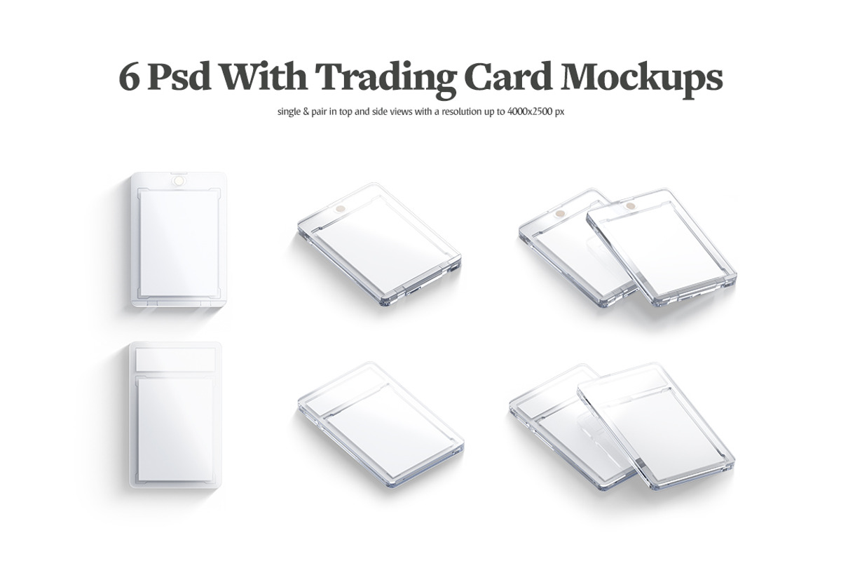 Trading Card Mockups, a Merchandise Mockup by rebrandy (Photo 2 of 12)