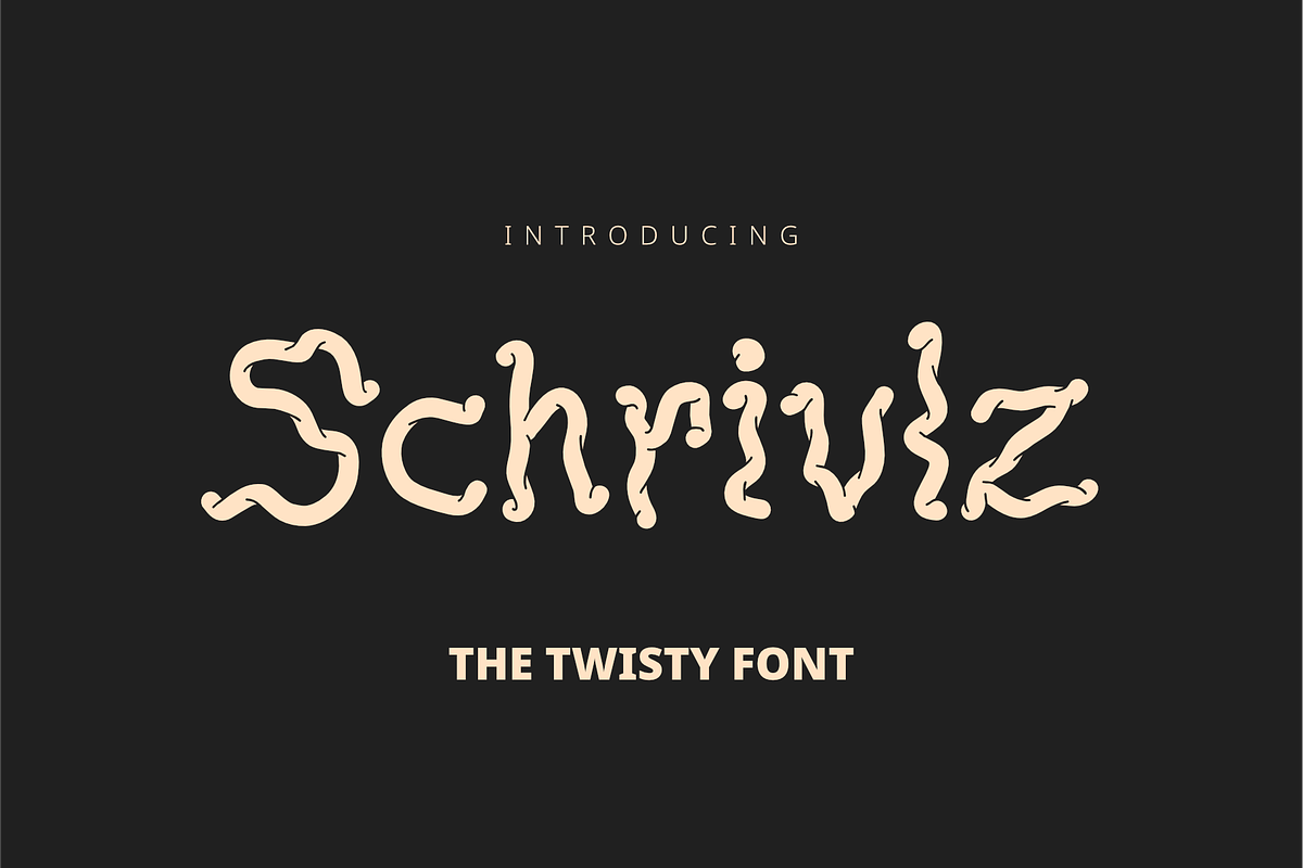 Schrivlz - The Twisty Font, a Handwritten Font by Abrahamic Design (Photo 1 of 5)