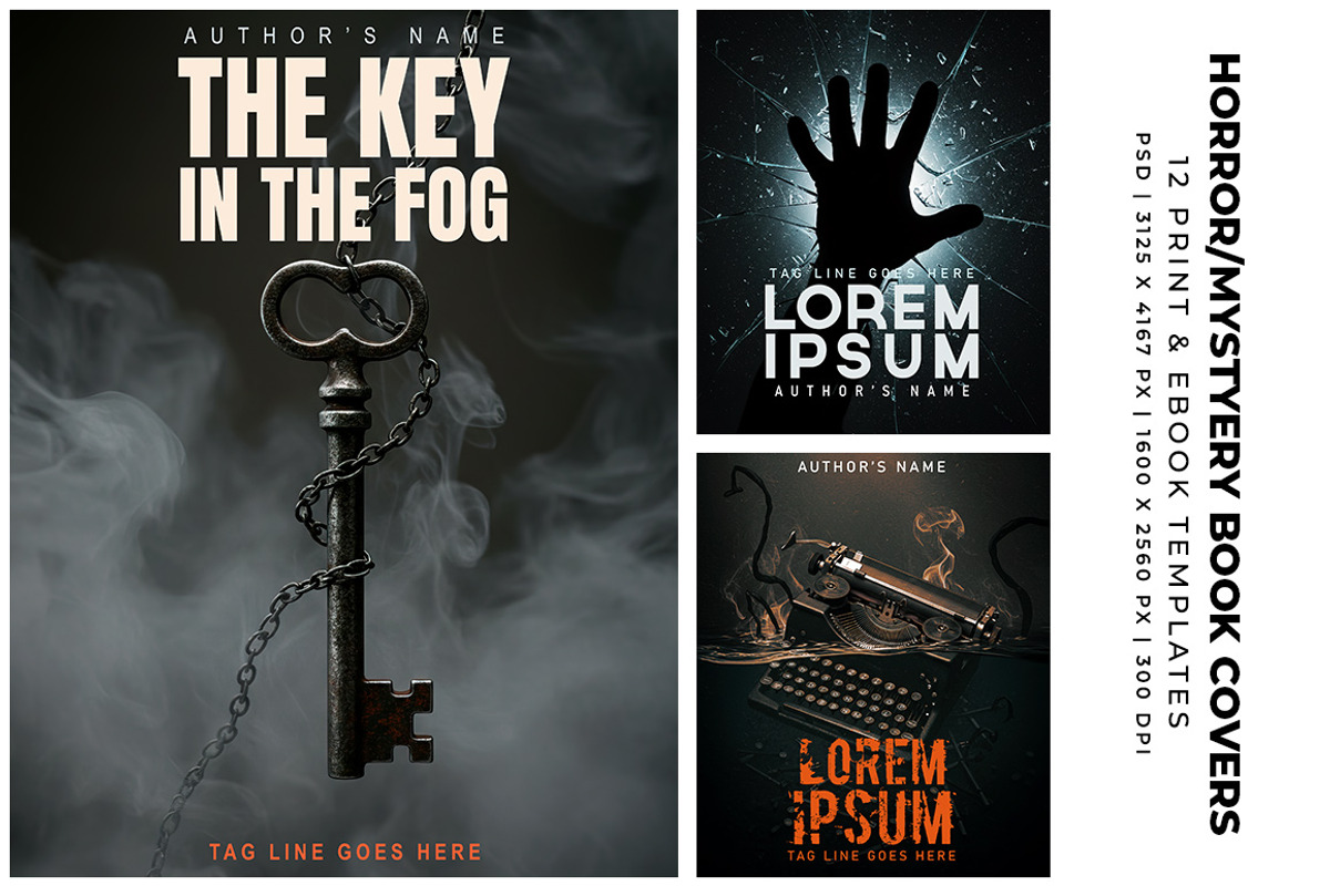 Horror/Mystery Book Covers Templates, a Templates & Theme by Digital Art Creations (Photo 3 of 5)