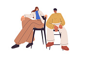 People sit on chairs and talk set, a Person Illustration by Good Studio (Thumbnail 2 of 7)