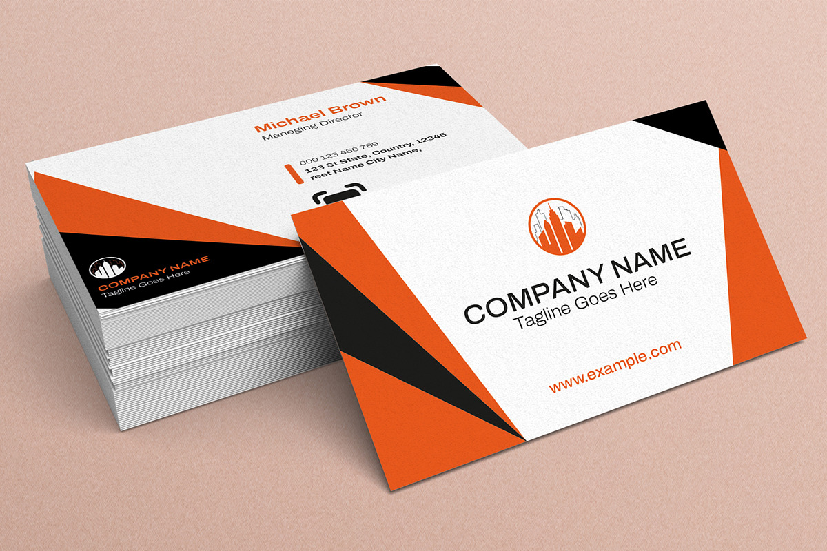 Orange and Black Business Card, a Business Card Template by MightyDesign (Photo 2 of 6)