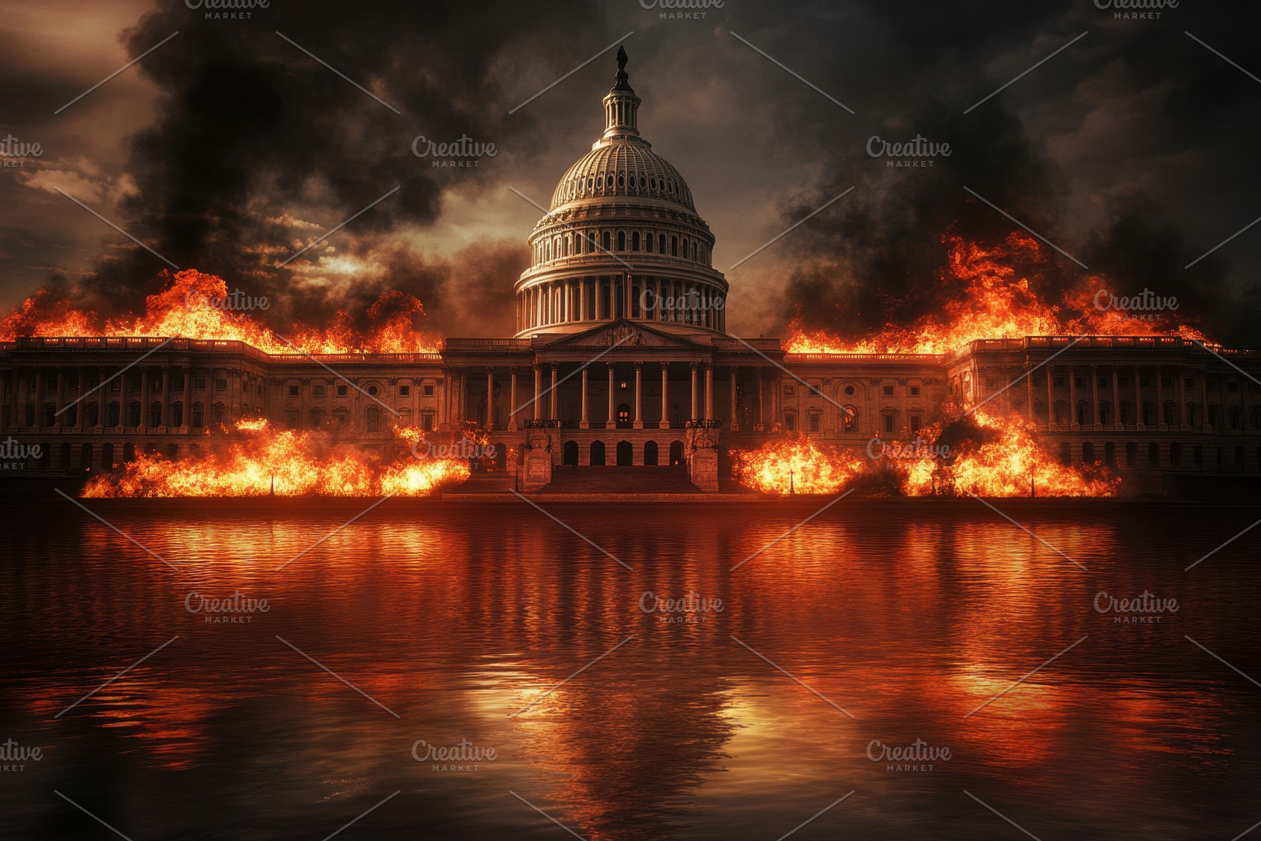 Political turmoil ignites the US Cap, a Photo by Iftikhar Alam