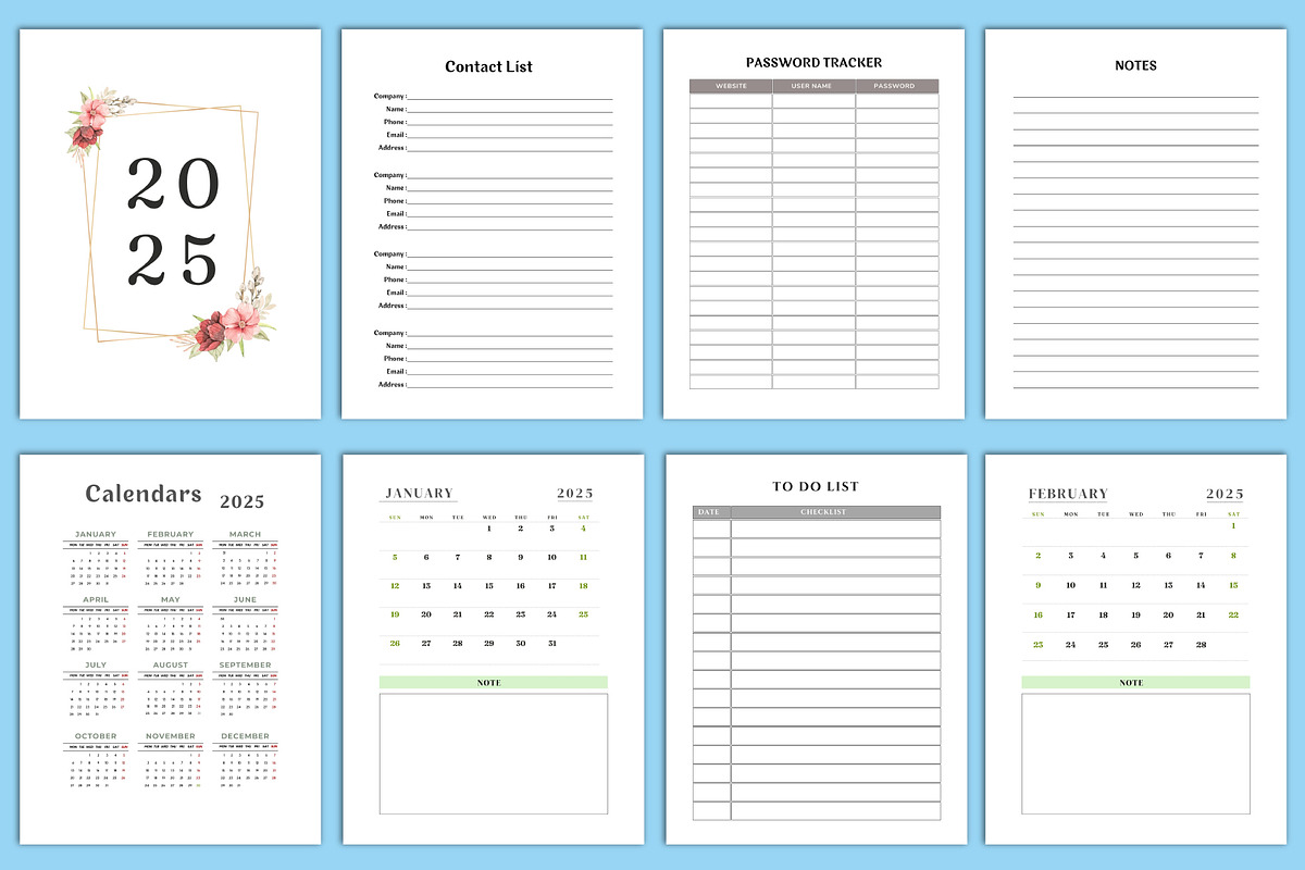 2024-2027 4 year Monthly Planner, a Stationery Template by Designmela01 (Photo 3 of 9)