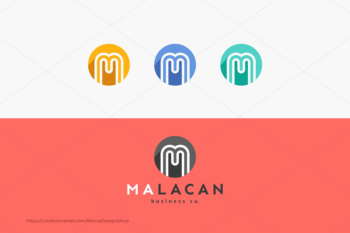 Malacan Logo - Letter M Monogram, a Branding & Logo Template by Mocca Design (Photo 3 of 6)