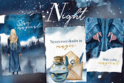 Hand-Painted Night Clipart Set, an Animal Illustration by ArtCreationsDesign (Thumbnail 26 of 29)