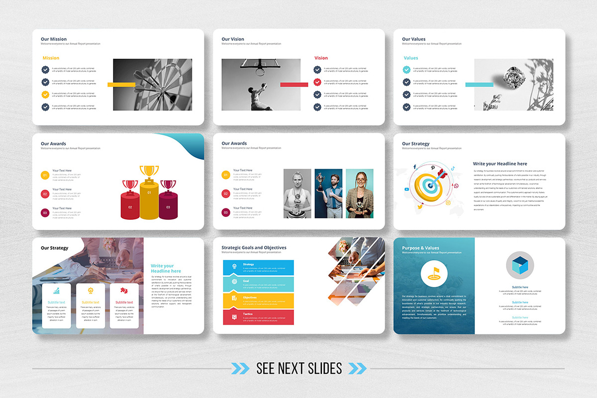 Annual Report Keynote Template, a Presentation Template by White Graphic (Photo 6 of 14)