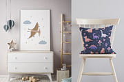 CuteDino clipart, patterns & posters, an Animal Illustration by Nadezhda Mikhailova (Thumbnail 8 of 14)