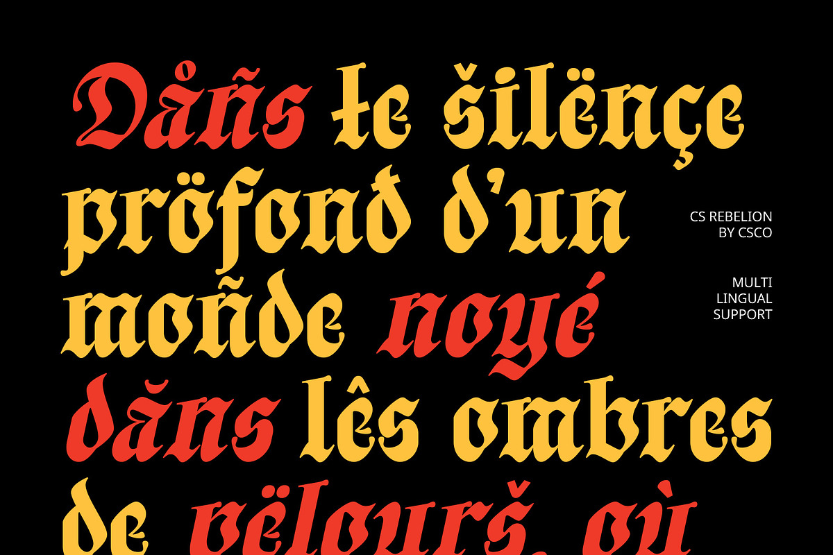 CS Rebelion – Blackletter Font, a Blackletter Font by Craft Supply Co. (Photo 5 of 8)