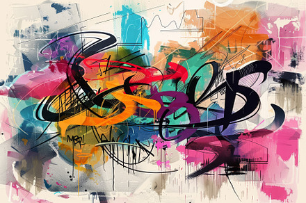 Colorful Abstract Urban Style Hiphop, an Abstract Photo by Pixeness