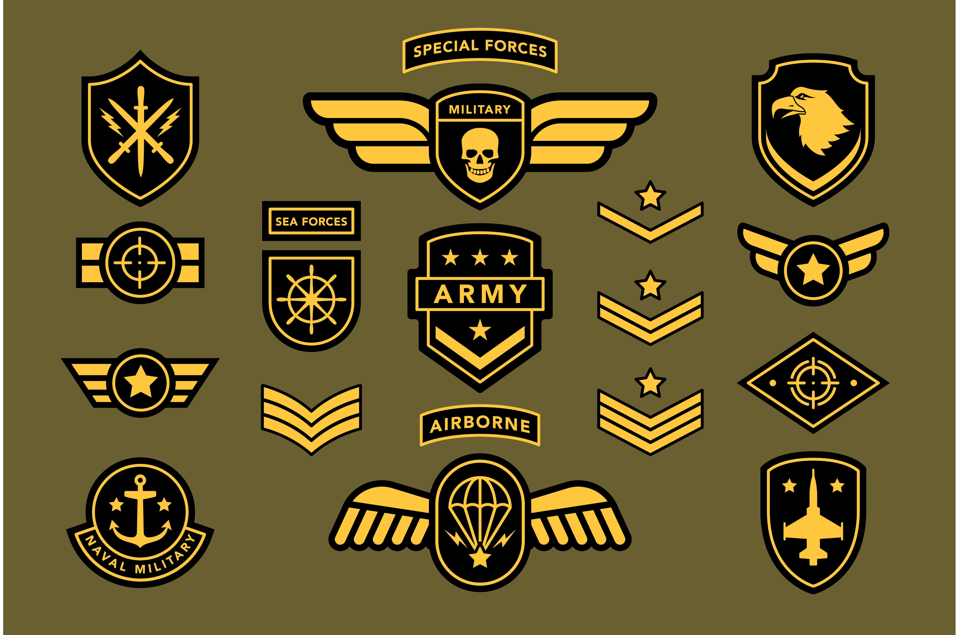 Special force army insignia label | Illustrations ~ Creative Market