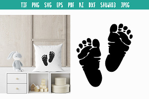 Baby Feet Vector Cut Files