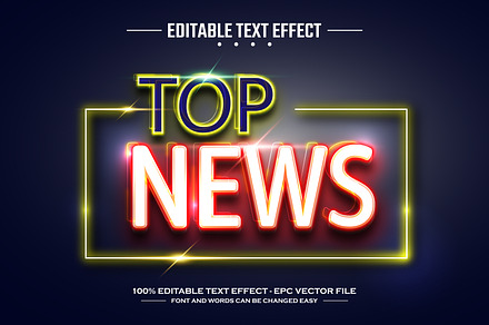 Top news 3D editable text effect, a Layer Style Add-On by nicemorning