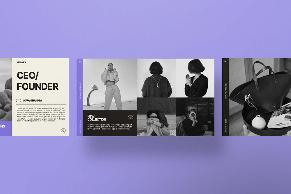 Markev Minimal Brand Google Slide, a Presentation Template by Portocraft (Photo 2 of 7)