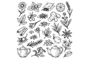 Herbal Tea Mix Illustration, an Object Graphic by RT Studio