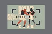 Boxing grunge vector poster set., a Sport Illustration by PoPaShop (Thumbnail 7 of 8)