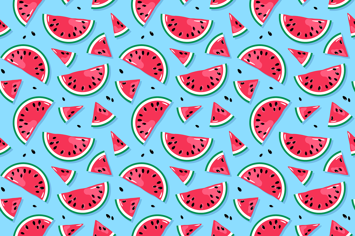 Watermelon seamless pattern, an Illustration by Cmeree (Photo 2 of 2)