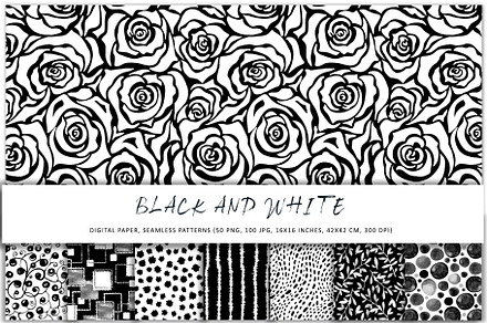 Black and white abstract patterns