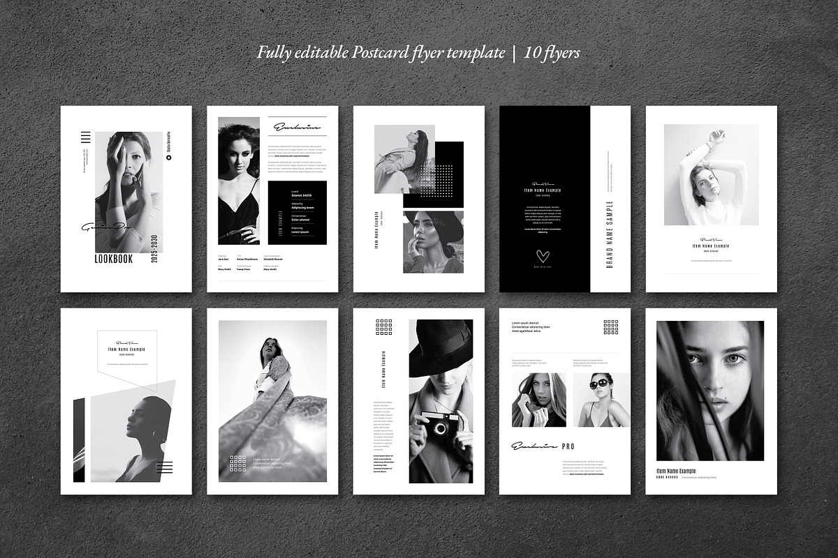 Black-White Postcard Flyers Canva, a Flyer Template by GoldenPixelStudio (Photo 12 of 12)