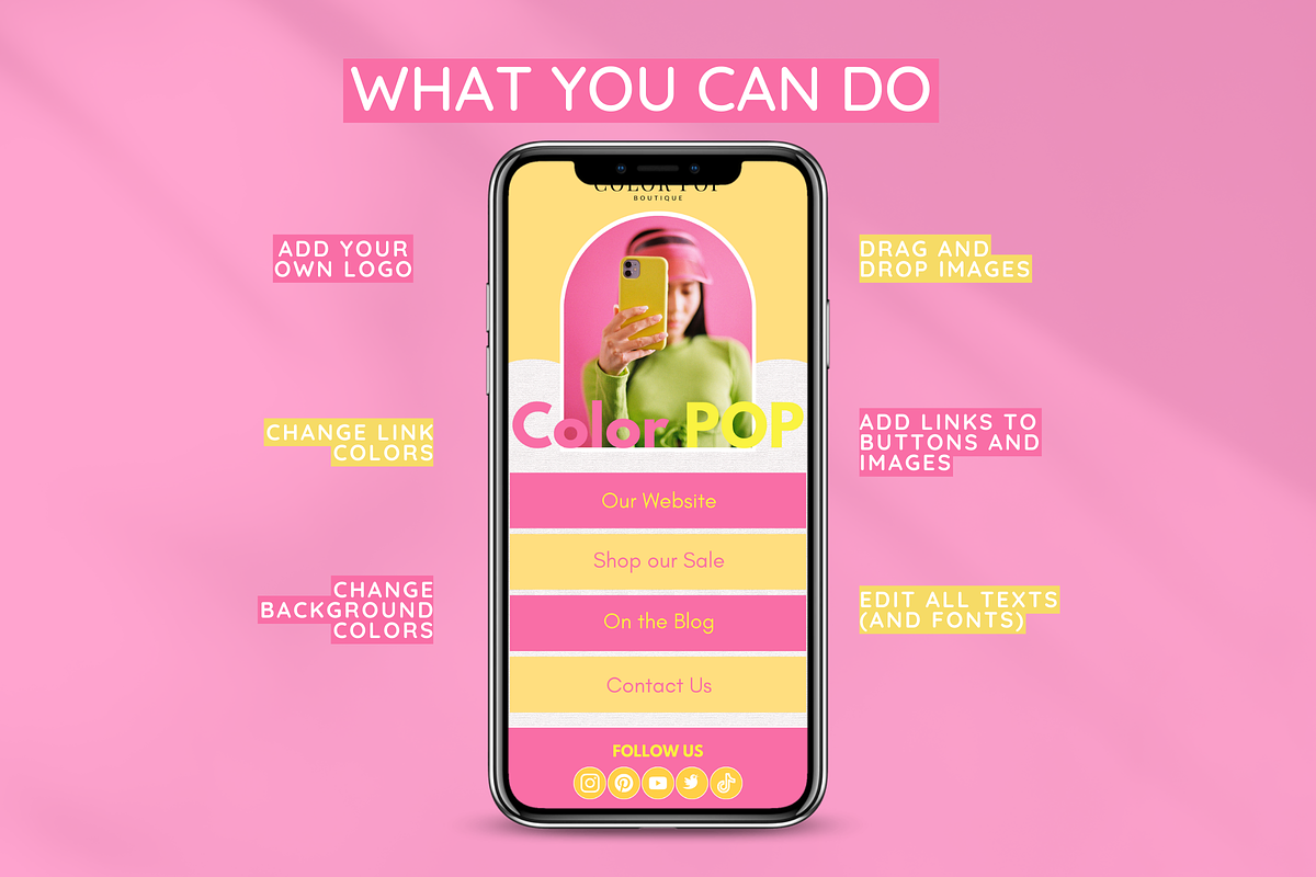 Colorful Link in Bio, a Landing Page Template by SunshineStudioBoutique (Photo 4 of 9)
