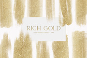 Rich Gold Glittery Brush Strokes, an Object Graphic by OM Creativ (Thumbnail 3 of 6)