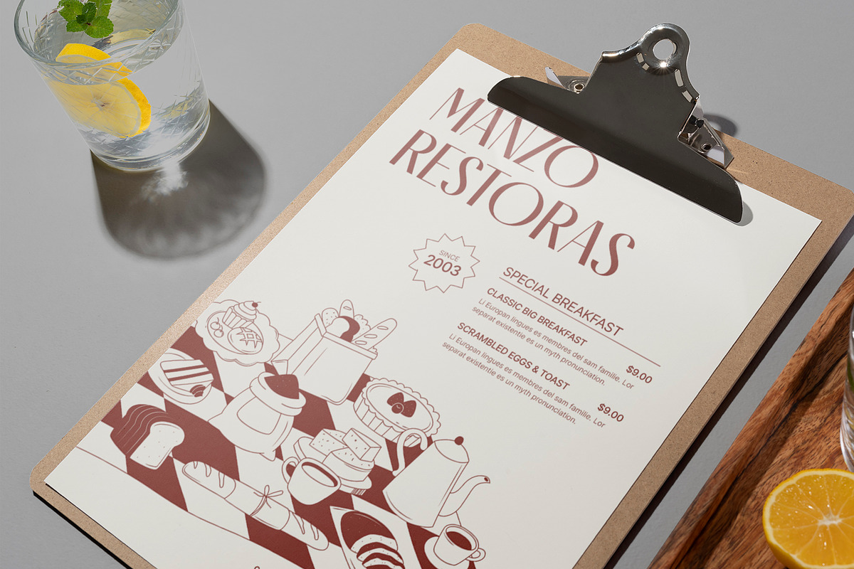 Bakery and Pastry Shop Menu, a Stationery Template by Neermana (Photo 4 of 4)