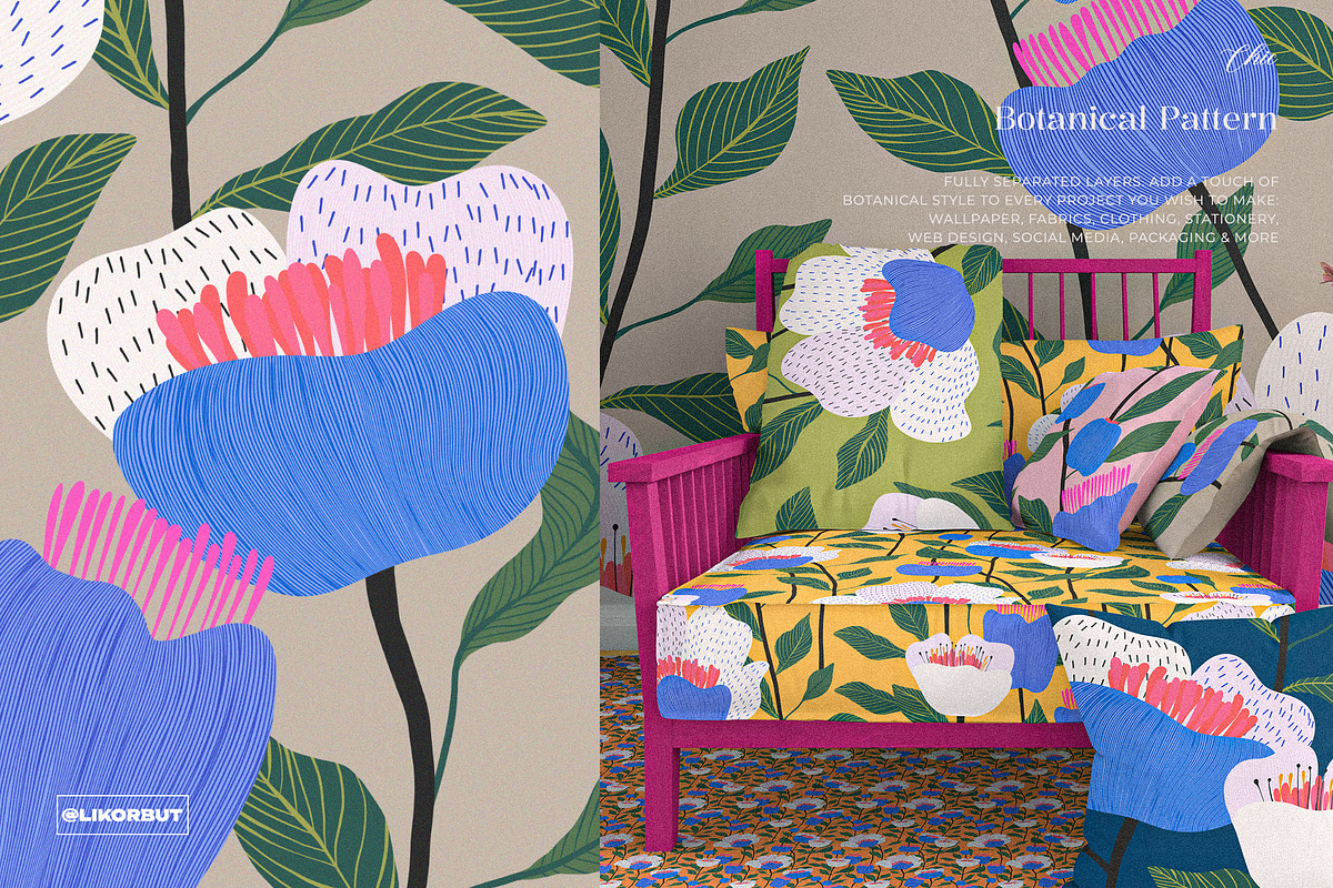 Naive Abstract Flower Market Pattern, a Pattern Graphic by likorbut (Photo 6 of 14)