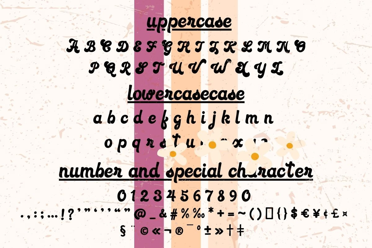 Classic Queen Retro - Groovy, a Handwritten Font by Charmingbear59.design (Photo 5 of 5)