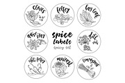 Spices and herbs labels set, a Decorative Illustration by Primula`s shop (Thumbnail 9 of 12)