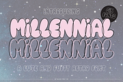 MILLENNIAL Trendy Y2K Graffiti Font, a Sans Serif Font by Blush Font Co. (Thumbnail 1 of 7)